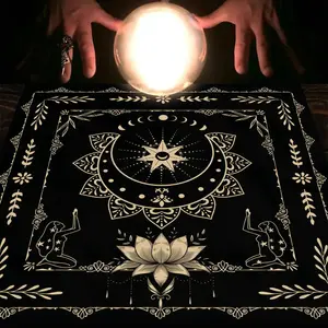 Tarot Tablecloth Board Game Decorative Cloth Have Your Power Mandala Moon Phase Floral Butterfly Tablecloth birth scene