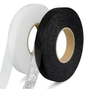 140 Yards Iron on Hemming Tape, 2 Rolls 0.59 inch No Sew Hemming Tape, Fusible Adhesive Iron on Tape for Curtain, Pants and Clothes