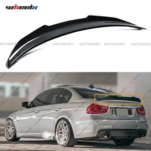 For 2006 - 2011 BMW 3 Series (E90 Saloon) & 2008 - 2011 BMW M3 Saloon: Glossy Black Carbon Fiber PSM - Style Trunk Spoiler. Not Compatible with Coupe, Convertible or Touring Models