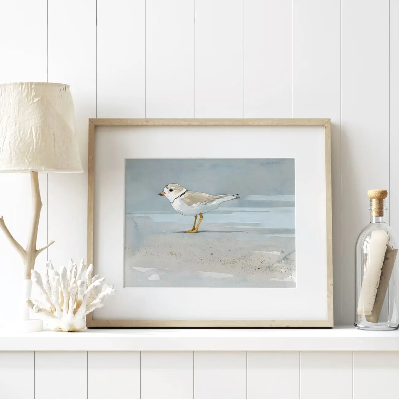 Piping Plover Bird Print, Coastal Beach Wall Art, Seashore Decor 3