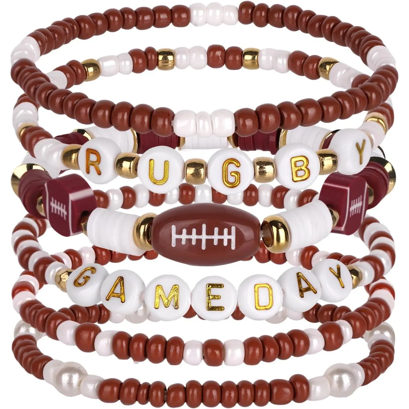 Football/Basketball/Rugby/Volleyball Bracelets for Players and Fans,Adjustable Sports Bracelets with Basketball Charm, Durable Wristband for Games Training Gym, Basketball Gifts for Men Women Teens