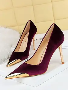 Vintage Modern Classic Elegant Luxurious Velvet Stiletto High Heels, Pointed Toe, Fleece-Back, All Seasons, Party and Street Style, Women, Footwear, Shoe
