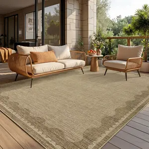 Modern Easy Jute Washable Rug, Non Slip Area Rugs for Living Room Large Dining Room Carpet, Farmhouse Solid Stain Resistant Indoor Outdoor Carpet for Office Bedroom Backyard Patio