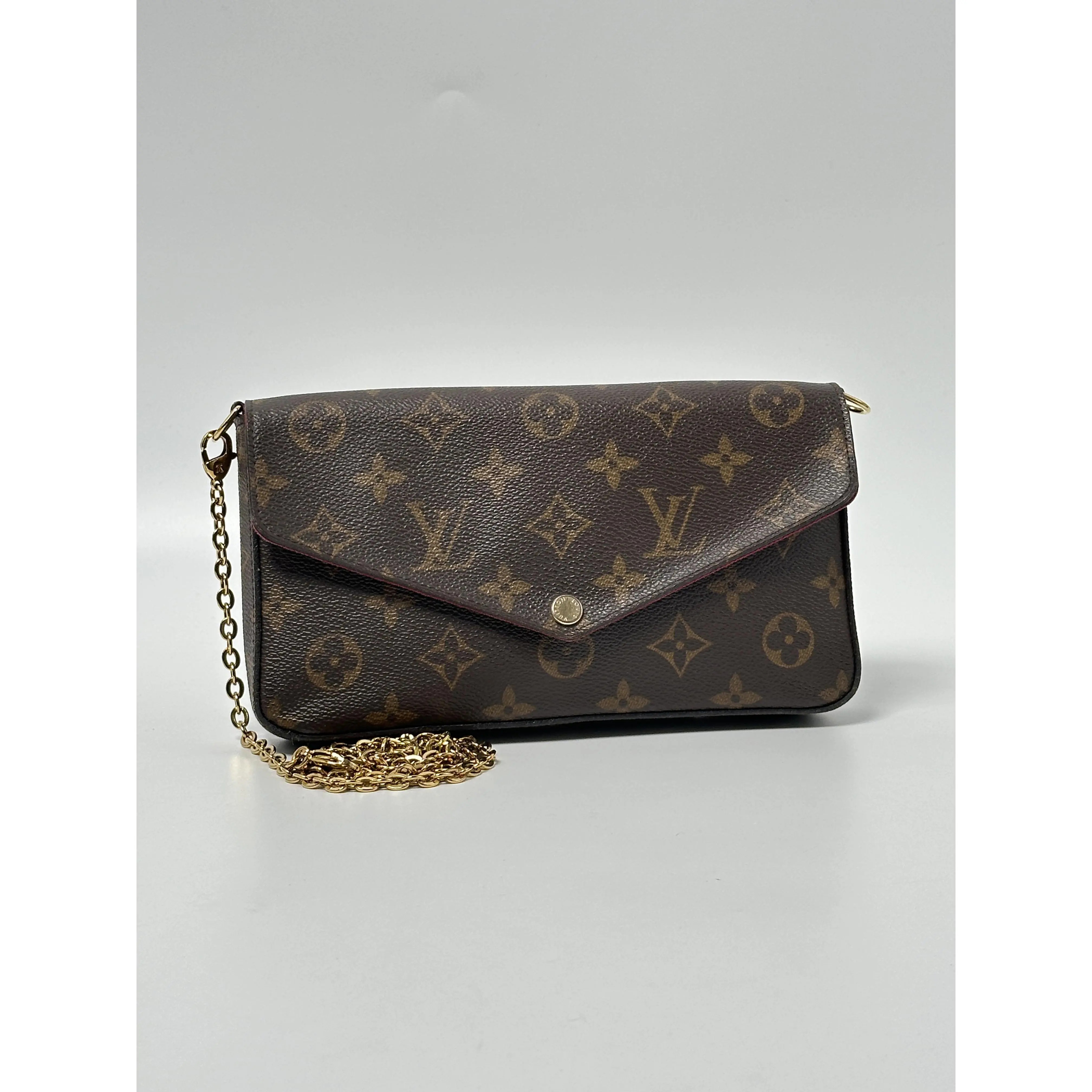 Pre-owned Louis Vuitton Canvas Crossbody Bags Monogram Félicie Pochette 3in1 Crossbody Clutch Shoulder Bag JC216XLV