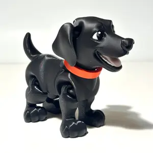 Flexy Lab Puppy - 3D Printed Articulating Figurine Collectible Room Decor 5-Inch Standing 5-Color PLA Ornaments for Dog Lover Gifts