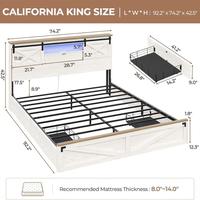 California King Bed with 2 Drawers