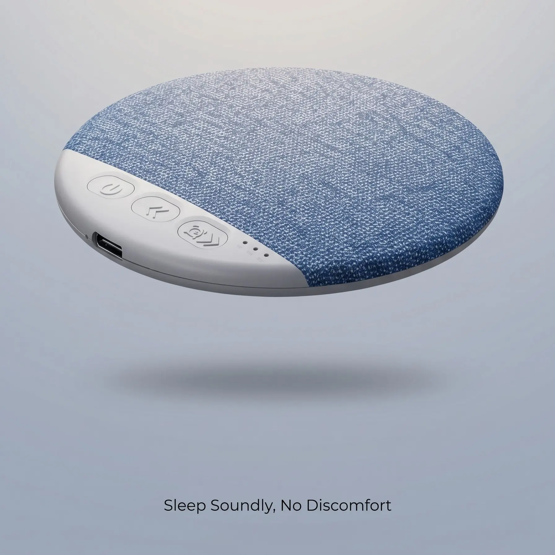 Hidden Under-Pillow Bluetooth Speaker - Portable Bedside ABS Audio Device for Roommates, Mobile Use, Free from Earphones, 20kHz Support, Noise Reduction, Stable Connection, USB Type-C, Built-in White Noise, 16.0H+ Battery Life, Partner