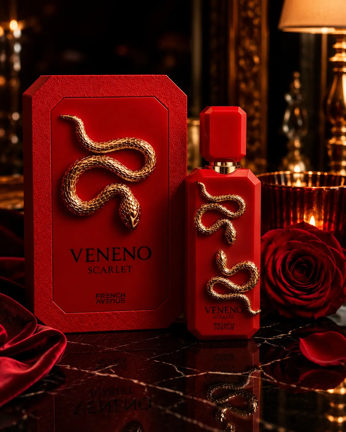 French Avenue Veneno Scarlet Eau de Parfum 100ml | Luxury Unisex Perfume | Long Lasting Premium Fragrance