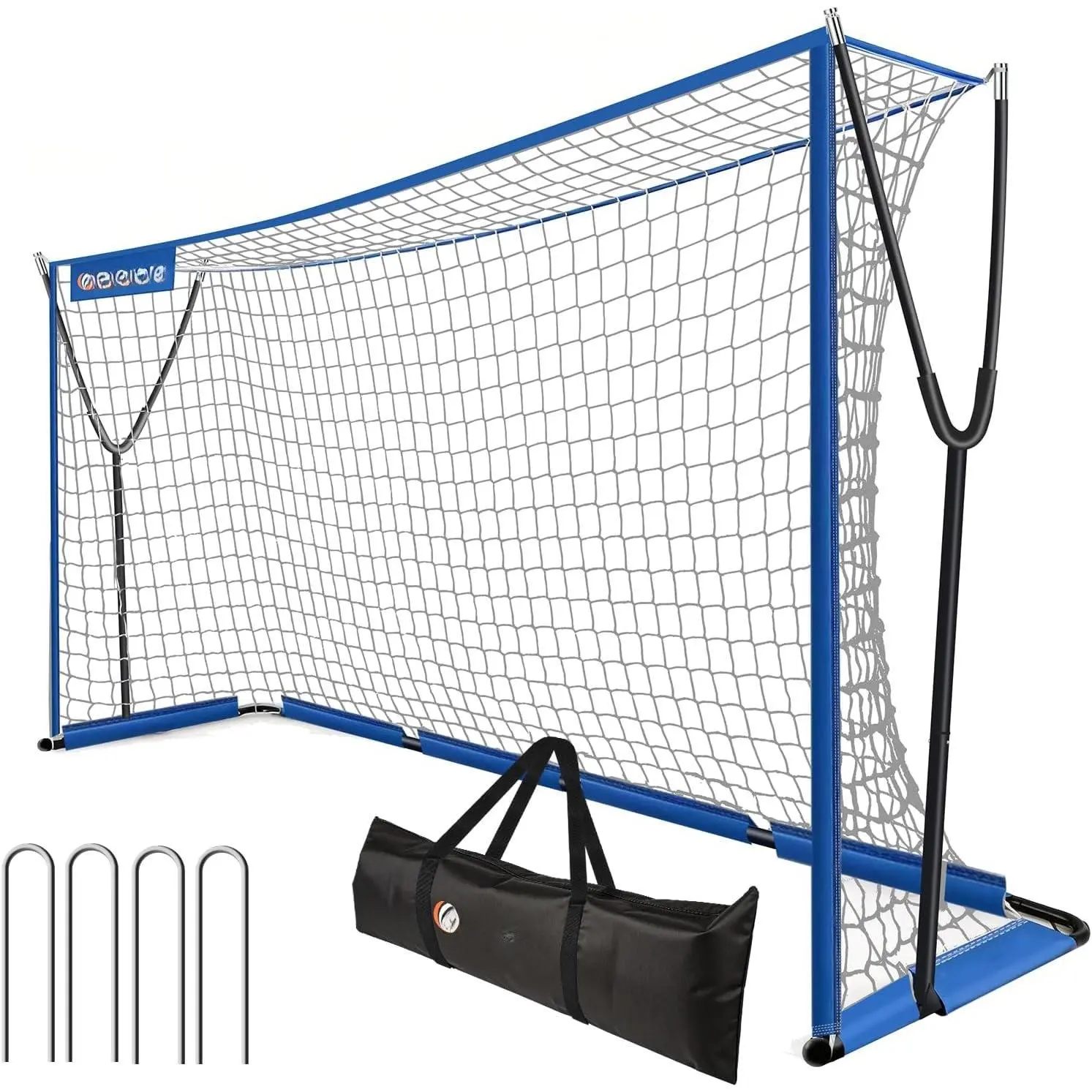Soccer Goal, 12x6 ft Soccer Goals Net for Backyard with Ultra  Outward Angled Metal Frame, 7-ply Tetoron, Portable Carry Bag - Easy Set Up for Youth & Adult Indoor Outdoor Practice