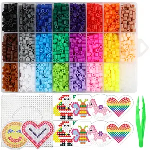 24 Color DIY Puzzle Set with Accessories, Creative Handmade Craft Kit, Adult Bead Mosaic Making Supplies, DIY Mix Beads, Includes Parts