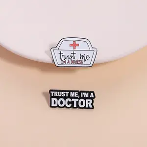 1-piece Doctor Enamel Badge Metal Pin for Nurses, Unique Gift for Pin Collectors, Ideal for Hats and Bags Accessories