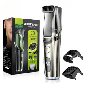 【2026 Upgraded】Vacuum Beard Shaver for Men,Built-in Vacuum Trimmer for Mustache, Sideburns, Facial Hair, Rechargeable, IPX6 Waterproof, 2 Comb, Comfort face 2in1 Electric Razor rechargeable men.