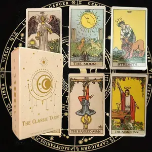 78pcs Classic Tarot Card Set with Guidebook, Portable Fortune-Telling Game, Ideal Gift for Christmas Halloween Thanksgiving, Beginner-Friendly Design