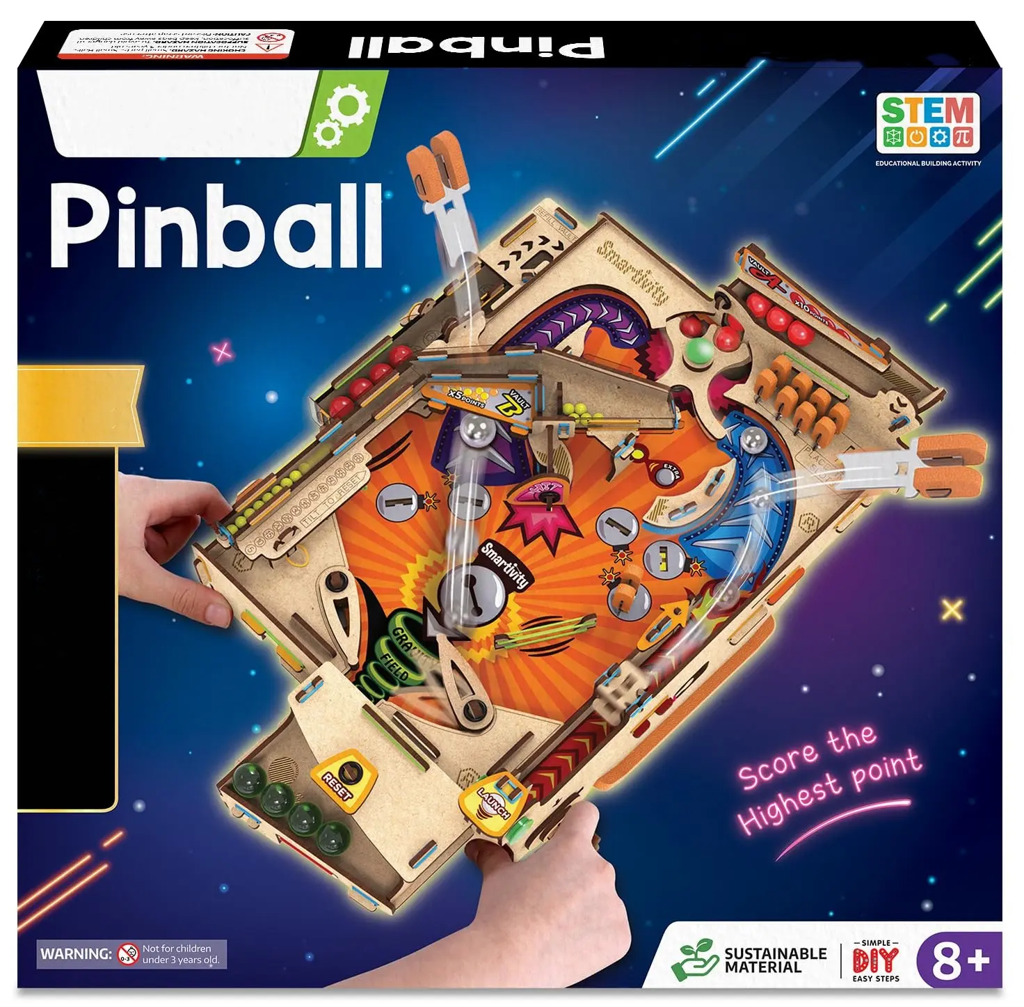 DIY Pinball Machine Boardgame Toy for Ages 6+ - Award-Winning Arcade Game - Birthday Gift for Kids - Fun Family Party Game
