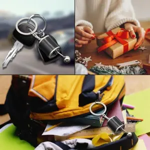 Gt Rotator Car Accessories Metal Keychain, Six-Speed Manual Transmission Keychain, Small Turbo Turbine Blade Keychain, Car Shape Key Ring, Gear Pendant