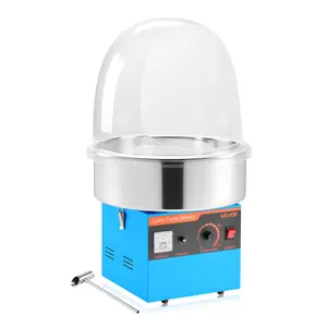 summervibes VEVOR Electric Cotton Candy Machine, 1000W Electric Floss Maker With Cover, Commercial Cotton Candy Machine w/Stainless Steel Bowl Sugar Scoop, Ideal for Home, Carnival, Birthday, Family Party, Blue