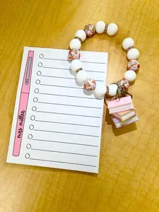 Customizable Teacher Notepad 4.5" x 6" 50 Pages Sturdy Chipboard Backing Tear-away Pages Personalized with Name Perfect Desk Accessory for Teachers