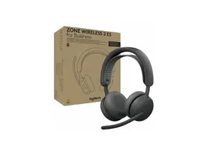 Logitech Zone Wireless 2 ES for Business - Noise-Canceling Headset with Adaptive Hybrid ANC (Graphite, Microsoft Teams)