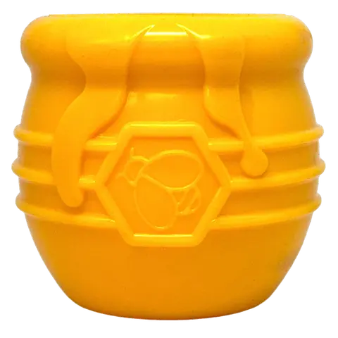 Honey Pot Durable PUP-X Rubber eCup Treat Dispenser & Enrichment Toy for Dogs - Calming & Slow Feeder Design - Made in USA - FDA Compliant & Dishwasher Safe