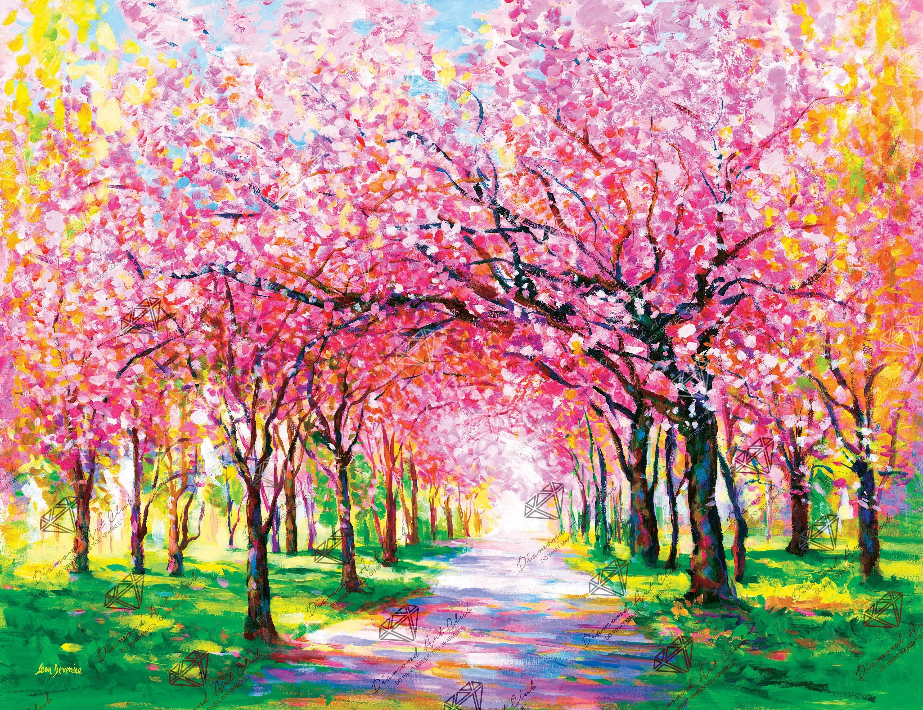 Diamond Art Club® Cherry Blossom Trees Diamond Painting Kit