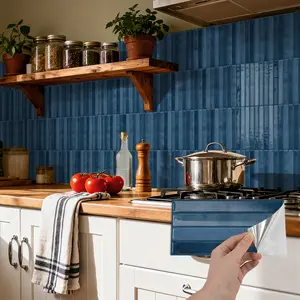 (24pcs) Peel & Stick  Epoxy Tile Wall Stickers, Decorative Sticker, Easy Clean, Suitable for Bedroom Kitchen Bathroom Indoor Use, 24.6cm X 12cm