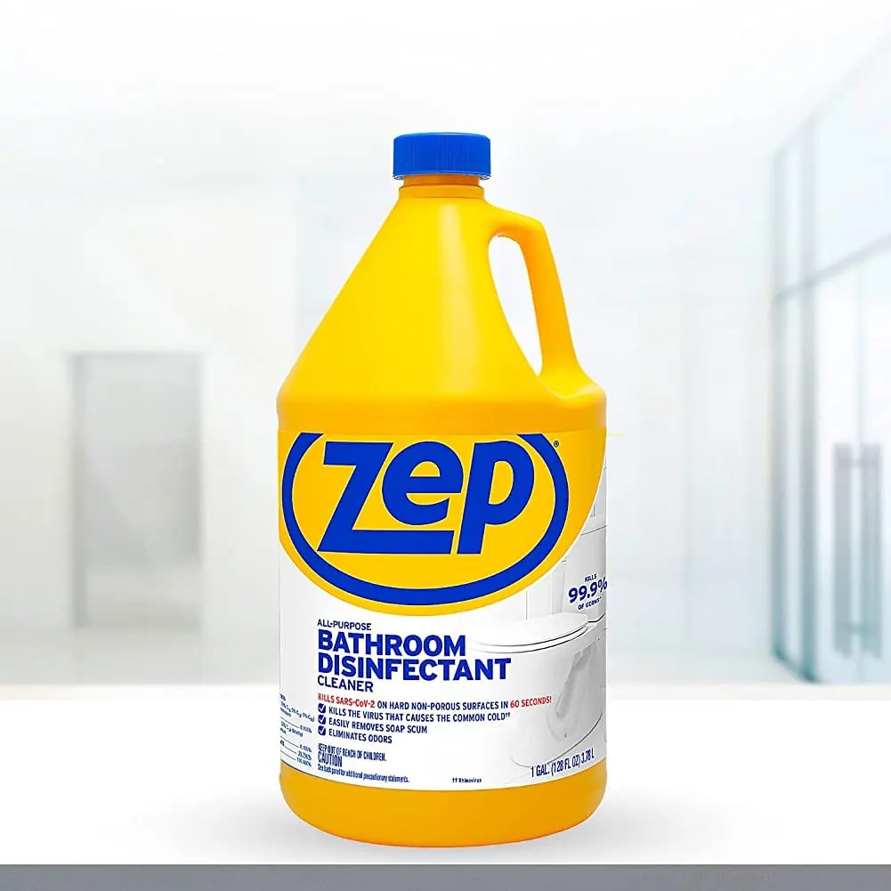 Zep All-Purpose Bathroom Disinfectant Cleaner - 1 Gallon  ZUAPBD128 - Virucidal, Fungicidal, Mildewstat, Kills 99.9 Percent of Germs in 60 Seconds