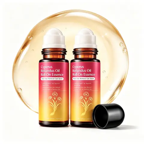 Cyperus Rotundus Oil, Natural Cyprus CypressRotundus Oil for Hair Removal, ReducesUnwanted Hair Growth, Soothes Skin &Minimizes Pores for All Skin Types, Smooths Silky Skin for Sensitive Skin (Underarm-Leg), 60ml