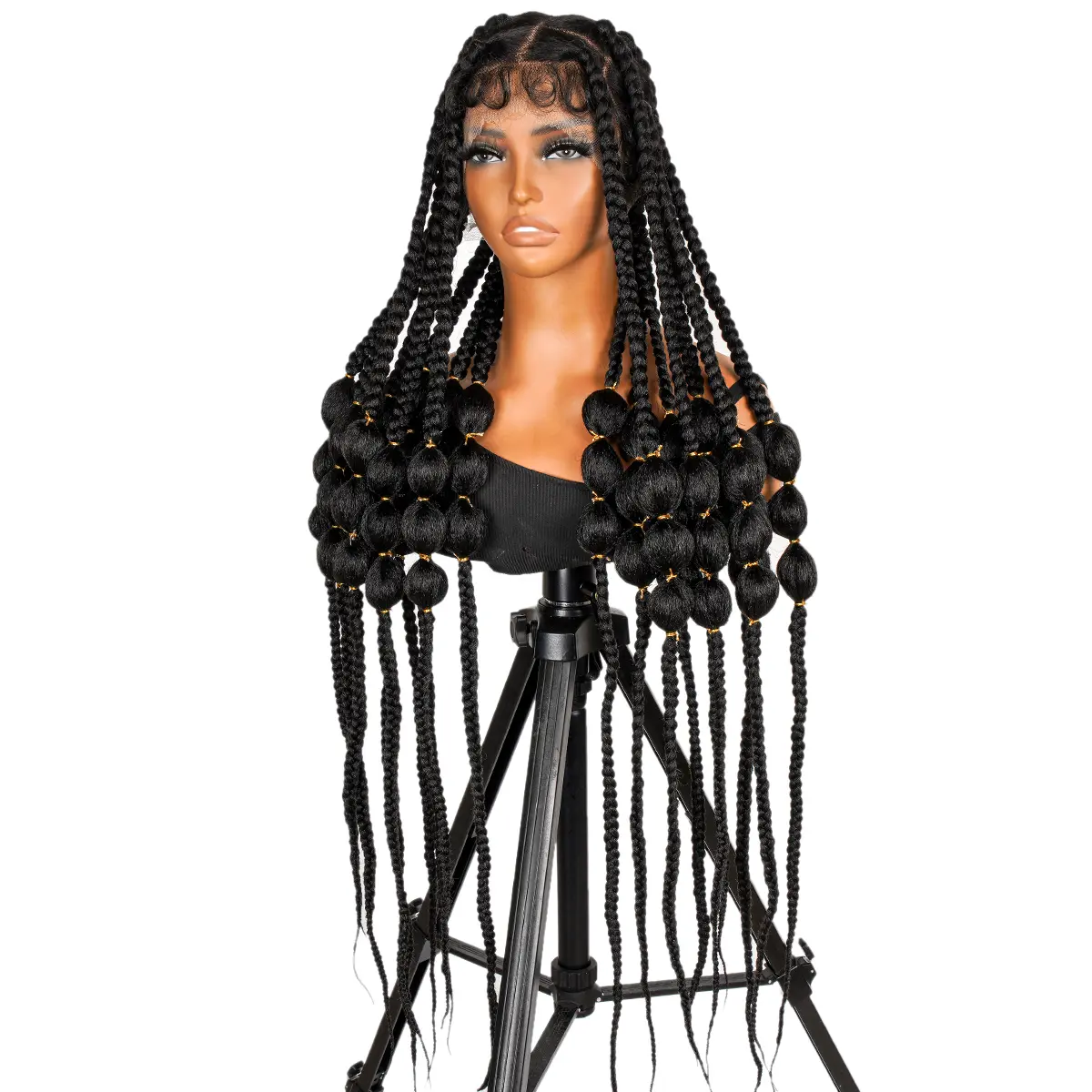 Supernova Synthetic Braided Wig with Bubble Braid Style - Long Box Braids with Curls Baby Hair, Natural Scalp Look for Women - Trendy Protective Hairpiece for Daily Wear or Special Occasions #SummerVibes