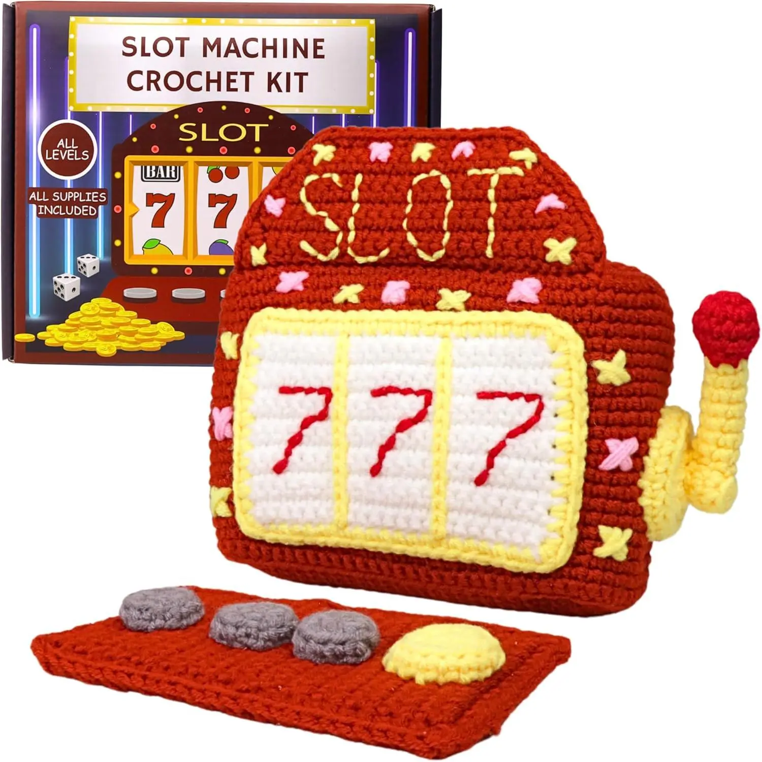 Crochet Kit, Amigurumi Craft Knitting Starter Set, Step-by-Step Video Tutorials and Printed Instructions