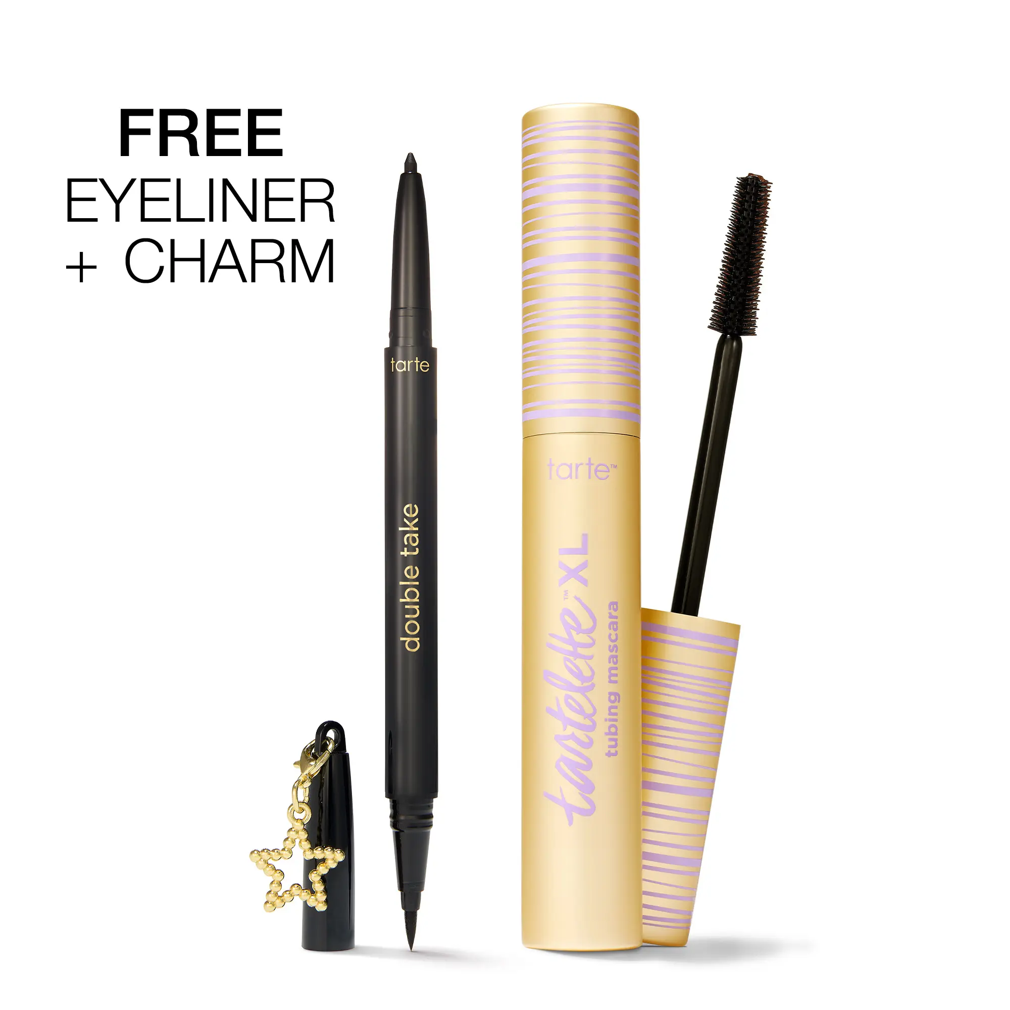 tarte line & define duo - limited-edition double take eyeliner & XL tubing mascara duo + FREE charm tarte line & define duo - limited-edition double take eyeliner & XL tubing mascara duo + FREE charm