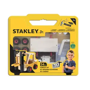 STANLEY JR. Little Lifters Forklift Fun Build & Play Set 54-Piece D.I.Y. Construction Kit for Kids Ages 5+ with Forklift Fun and Motor Skills Development