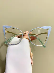 Cat Eye Frame Eyeglasses, Basic Anti-blue Light Eyeglasses for Women & Men, Fashion Eyeglasses for Work, Daily Decor, Perfect for Student Daily Use