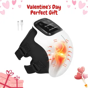 Medcursor Cordless Heated Knee Massager with LED Touch Screen 3 Vibration Modes & 3 Heating Levels Ergonomic Design for Comfortable Relaxation Ideal Christmas Gift for Parents Adjustable Settings