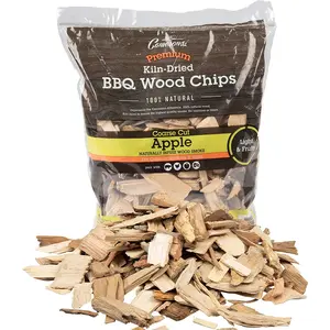 Camerons Products Smoking Chips - (Apple) ~ 2 Pound Bag  260 cu. in.- Kiln Dried  All Natural Coarse Wood Smoker Chunks- Barbecue Chips