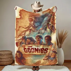 The Goonies movie themed printed flannel blanket is suitable for all seasons and is suitable for bed, sofa, travel,birthday gifts.