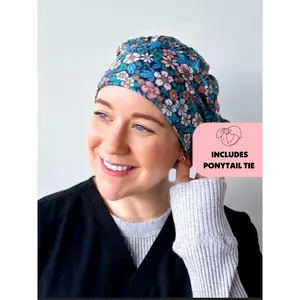 DuoStyle Scrub Hat - Winter Bloom