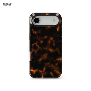 Dark Orange Tortoise Shell Phone Case for iPhone 17 16e 15 14 Pro Max 8 Plus SE