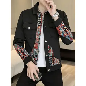 Stylish Men'S Jacket for Autumn And Winter 2025, Featuring a Trendy Brand And a Unique Casual Design with a Lapel.
