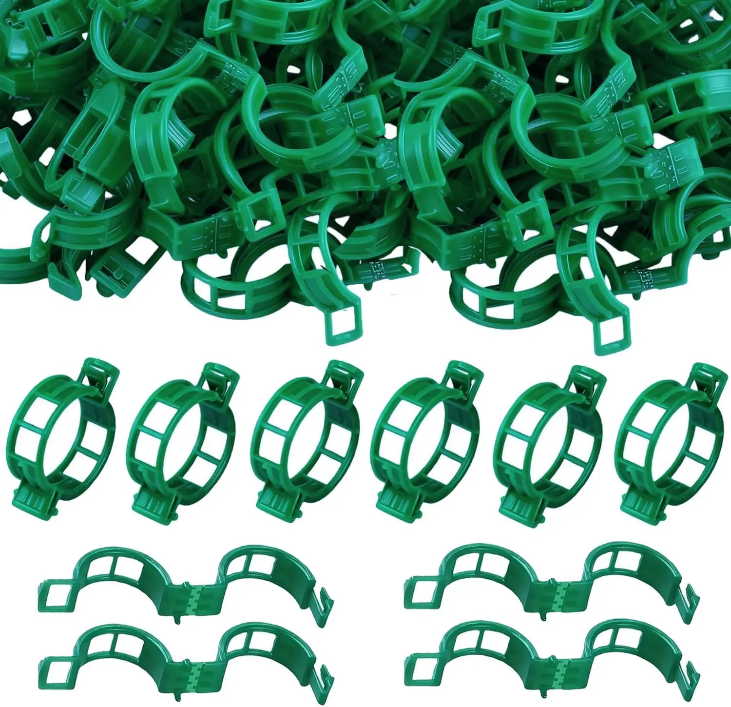 100pcs Plant Support Clips - Tomato Clips for String Trellis, Grape Vine Clips for Garden