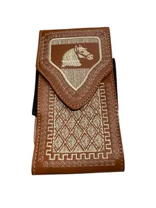 Western Style Horse Embroidered Phone Holster Funda Celular Vaquero Bordado con Caballo Portacelular