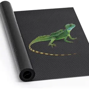Bearded Dragon Tank Flooring Reptile Tank Mat for Leopard Gecko Snake Lizard Tortoise Cuttable Reptile Carpet Floor Liner for Lizard Cage Substrate for Reptile Tank Thicker Easy to Clean and Maintain