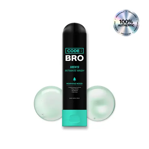 Code Bro Men's Intimate Wash - Official Product Deep Cleanse for Private Parts Combats Odor Sweat & Itching 250ml Body Care Daily Cleansing Bath Gel Cleanser