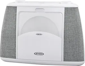 Jensen CD-565 Portable Bluetooth CD Music System FM- CD Player - Speaker (White)