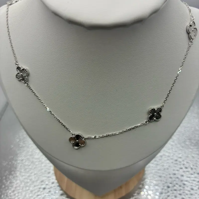#20. Silver  925  Four-Leaf Clover Necklace | Nickel Free