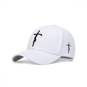 Men's Adjustable Fashion Baseball Cap with Cross Letter Embroidery - Sun Protection Sports Equipment for Spring, Autumn Travel & Casual Outdoor Activities