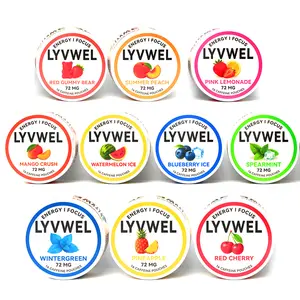 New Lyvwel 10 Can Upper Decky Variety Pack 72mg per caffeine pouch 1152mg per Jar Sugar free Energy