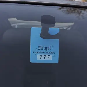 Angel 777 Parking Permit Air Freshener - Blue New Car Scent Double-Sided, Thick Hangtag with Long-Lasting Scent