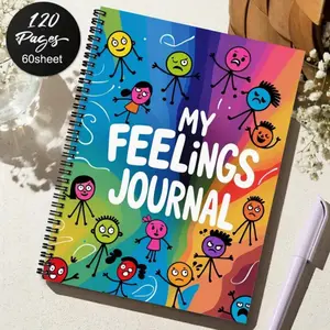 Unisex Mental Health Spiral Notebook Journal Diary, Relieve Anxiety and Depression, Promote Self-Care, Track Emotions, Christmas Gift