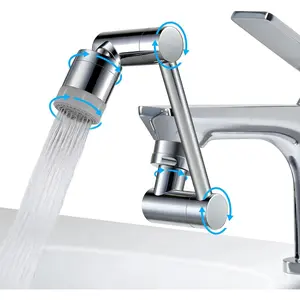 1080? Rotating Faucet Extender, Swivel Faucets Aerator Extension, Faucets Adapter for Kitchen & Bathroom Sinks Features 2 Water Flow Modes Faucet with Built-in Filter Function
