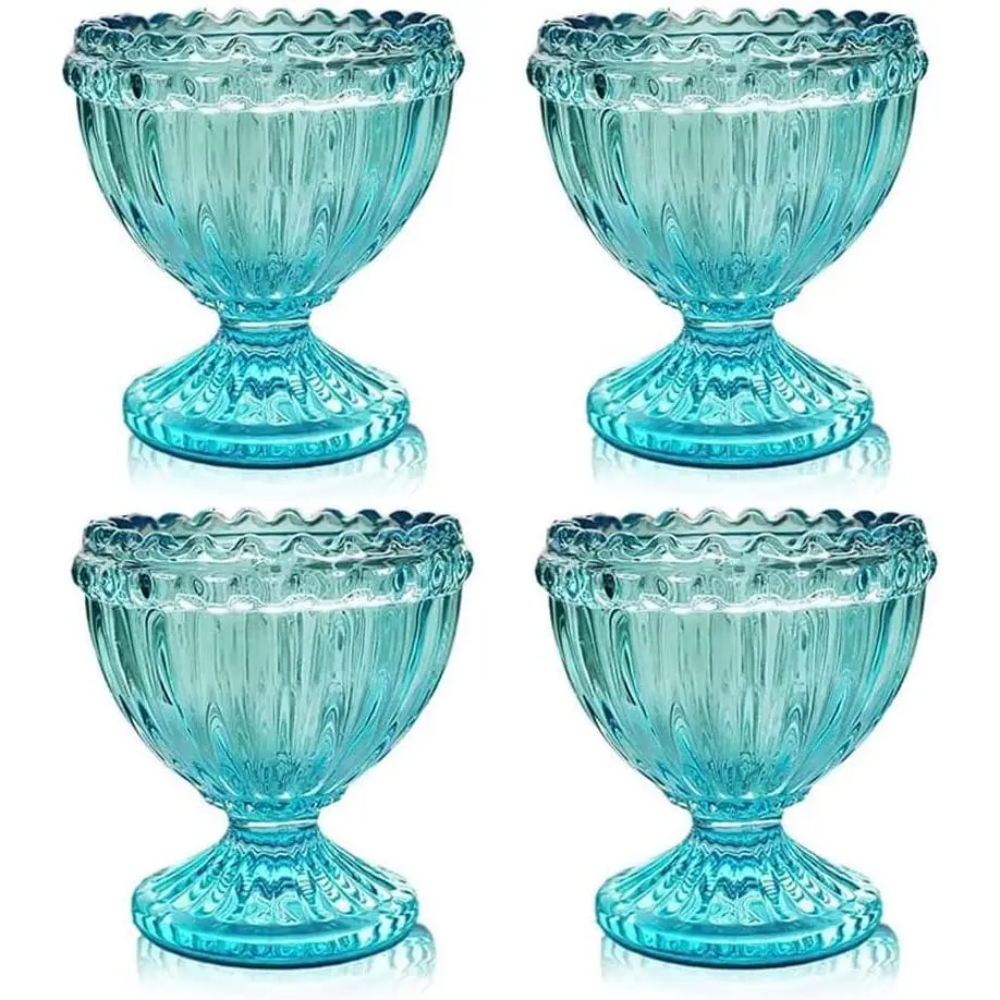 Easter Egg Cup for Soft or Hard Boiled Eggs, 4 Pack Egg Holders for Breakfast Brunch, Kitchenware, Coastal Beach House Table Decoration